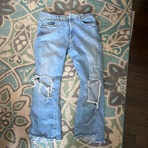 Mother Insider Crop Step Fray jeans